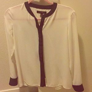 Banana Republic black and long sleeve blouse